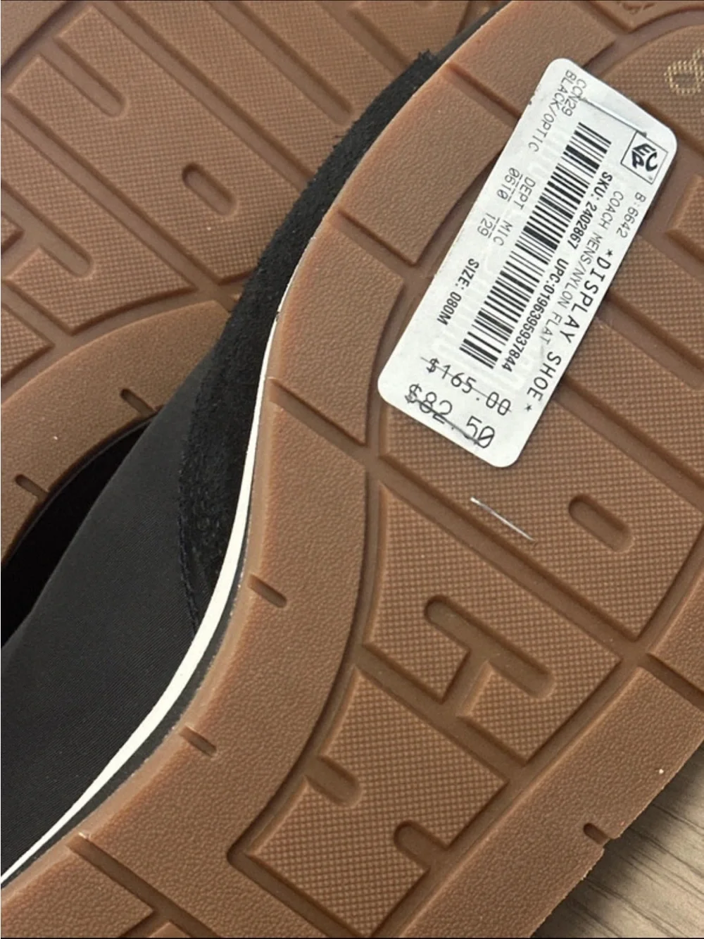 Coach Black and White Low-Top Runner Sneakers